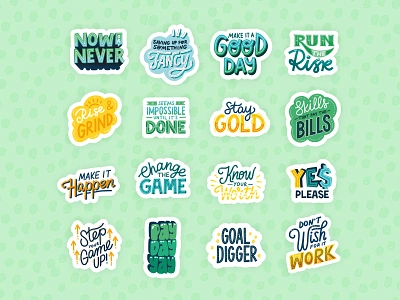 Passion Planner Sticker Pack 1/3 budget hand lettering illustration lettering procreate savings stickers vector