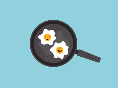 Fried Eggs 2d after effects breakfast character eggs flat fried illustration