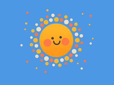 Cute sun character cute design flat illustration kids nice smile sun vector