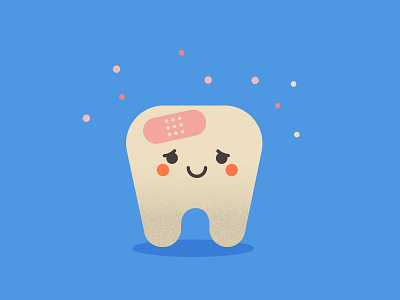 It's fine. cavity character children cute dentist flat illustration kids sweet tooth vector