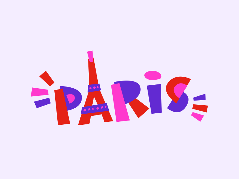 Paris eiffel font geofilter geometric lettering paris snapchat tower travel type