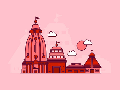 Ranchi, India architecture flat geofilter illustration india snapchat vector