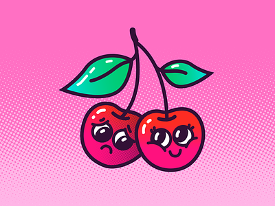Mood Swings cherries cute emotion fruit geofilter illustration mood snapchat sticker swing vector
