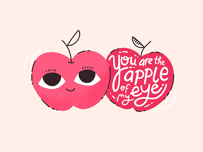 Apple Of My Eye custom type typography