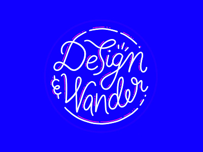 Design And Wander custom type design hand lettering procreate sketch sticker typography