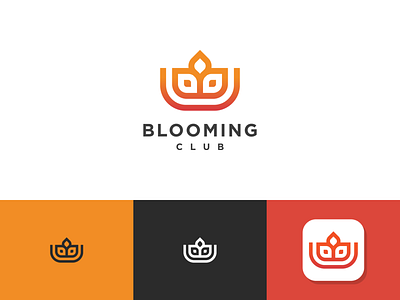Blooming Club Logo Design brand identity branding design emblem logo iconic logo logo logo design minimalist logo