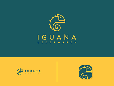 Iguana Lederwaren Logo Design brand identity branding design emblem logo iconic logo logo logo designer