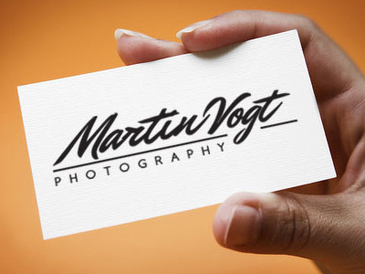 Martin Vogt Photography business card logo type typography