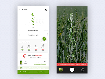 Farming App analysis crops design detail page farming mobile mobile ui modern overview screen ux