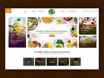 Online Food Website design onboarding screen ui