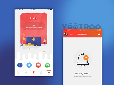 Invite Friends No Notification Idea design icon illustration onboarding typography ui ux