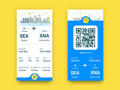 Boarding Pass app branding design ui uichallenge uidesign ux