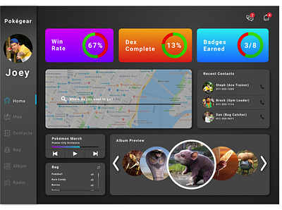 Pokegear app branding design pokegear pokemon ui uichallenge uidesign ux web website