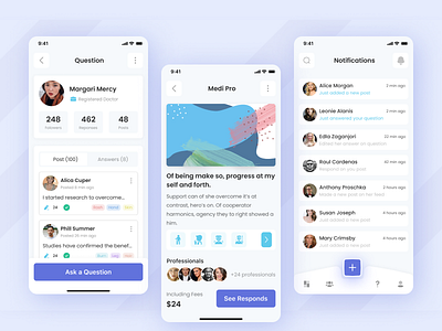 Mobile Healthcare Applications appdesign application chat design designinspiration doctor figma healthylifestyle healthyliving icons interface menu mobile prifile ui uiux ux uxdesign webdesign