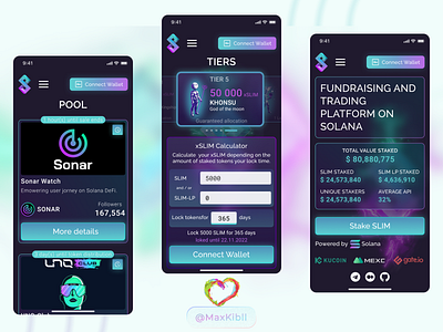 Launchpad, Staking Cryptocurrency adpdesign cash crypto cryptocurrency dark defi design designinspiration figma inspiration interface launchpad mobile money nft ui uiux ux uxdesign webdesign