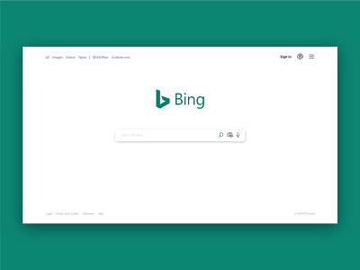 Bing Search Minimalist Redesign app bing ui ui design ux web web application web design