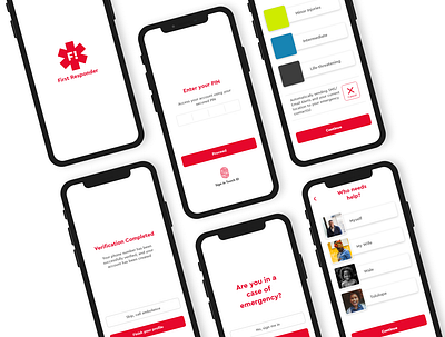 First Responder - A medical emergency app concept app design design challenge emergency illustration medical ui ui design ux vector xd design