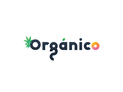 Organico brand branding branding design cannabis custom type custom typography design gradient growth identity leaves logo logotype nature organic sun typography