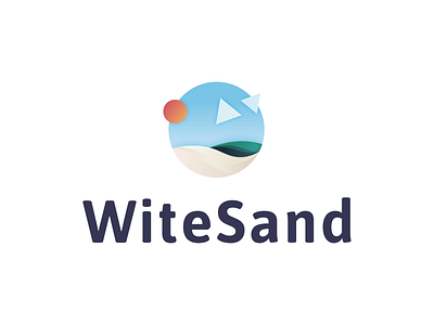 WiteSand beach branding design illustration logo razvan sand