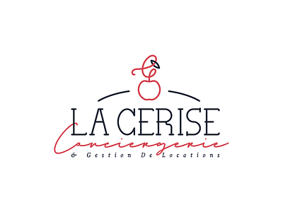 La Cerise cerise cherry conciergerie design logo