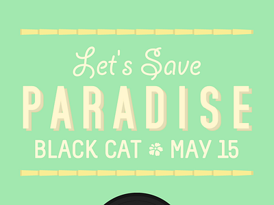 Let's Save Paradise dc poster tiki tropical typography washington washington dc
