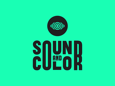 Sound and Color eye logo wordmark