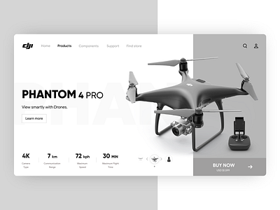 Drone landing page adobe illustrator design dji drone illustraion illustration landing page landing page design ui vector