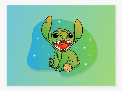 Cute monster LILO & STITCH adobe illustrator cartoon character cute design illustraion monster stitch
