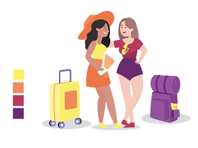Travel illustration design illustration summer travel vector web