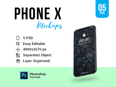 IPhone X Mockup black blank business design device display illustration ios iphone iphone x iphone x mockup mobile mockup modern new new year phone preview realistic screen