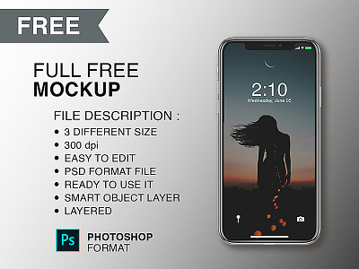 Full Free Iphone X Mockup design iphone iphone x iphone x mockup mockup modern new new year preview realistic