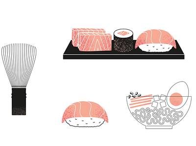 Japanese food artwork digital art digital illustration food illustration illustration vector art vector illustration