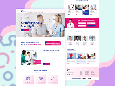 Medical Services branding design digital doctor landingpage medical medical app medical care medical design medicine ui ux web website