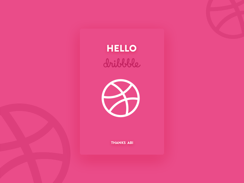 Hello Dribbble :) after effects animation ball debut firstshot gif happy hello india invite smile thanks