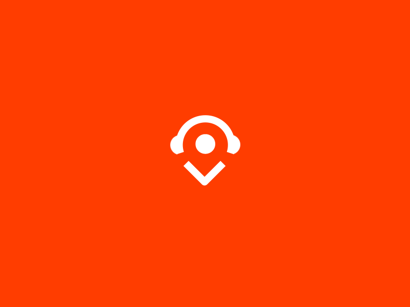 Audio guide app icon. after effects animation audio bangalore gif icon india minimalistic navigation photoshop pin travel