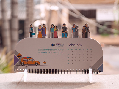 Paper Cut Desk Calendar