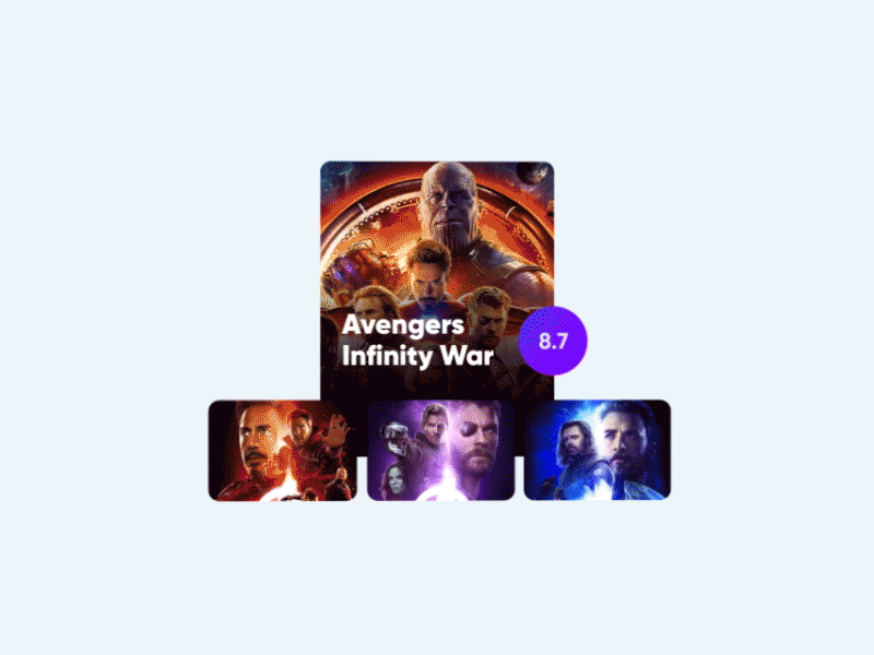 Movie Card Interaction 3d ae aftereffects animation ar card gif imdb interaction microinteraction minimal movie movie card vr