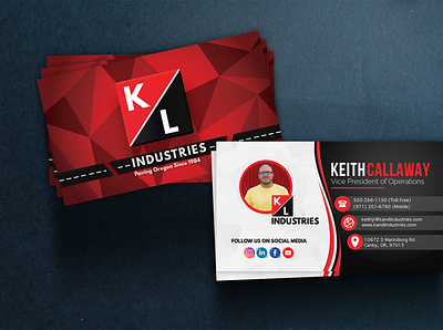 Business Card Design - K&L Industries branding business card design business card mockup design icon illustration logo logodesign