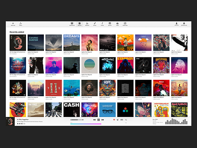 Beats - music player / library manager design ui ux