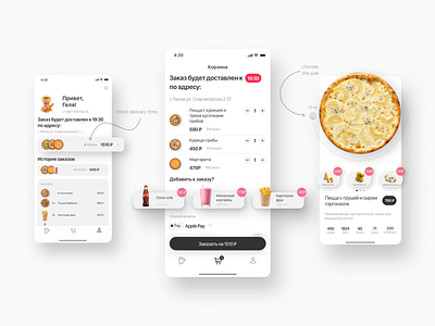 Pizza order/delivery mobile app app delivery delivery app ios app design ui uiux ux