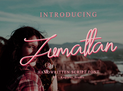 Zumattan Handwritten Script Font branding fonts graphic design handmade handwritten lettering logo scripts