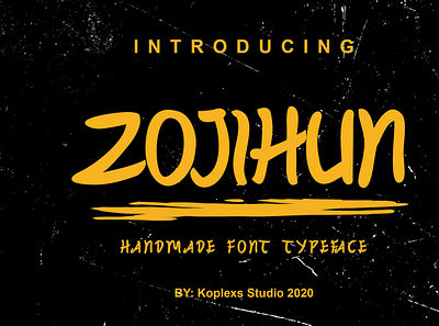 Zojihun Brush Font design display fonts free font funny handmade handwritten logodesign playfull typeface