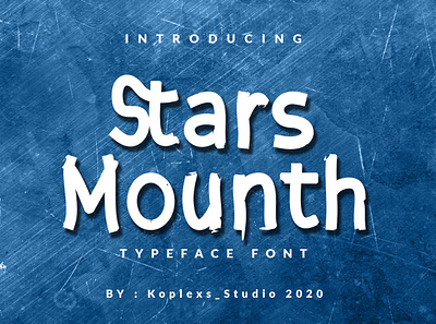 Stars Mounth branding design display font fonts funny graphic design handmade handwritten illustration logo playfull typeface