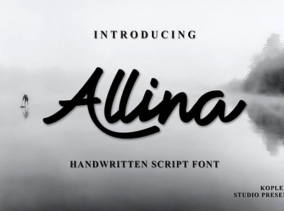 Allina – Signature Bold Script branding design display fonts funny graphic design handmade handwritten illustration logo playfull typeface