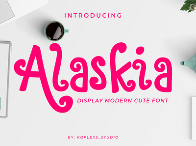 Alaskia Display Font branding cute design display elegant fonts funny handmade handwriting handwritten illustration logo playfull typeface