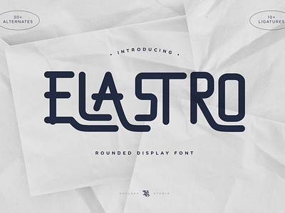 ELASTRO - Rounded Display Font quotes