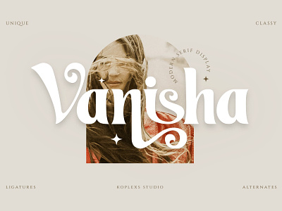 Vanisha - Modern Serif Display Font display font fonts luxury modern font playfull regular fonts serif typeface