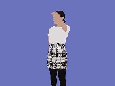 Plaid Skirt Fashion Illustration