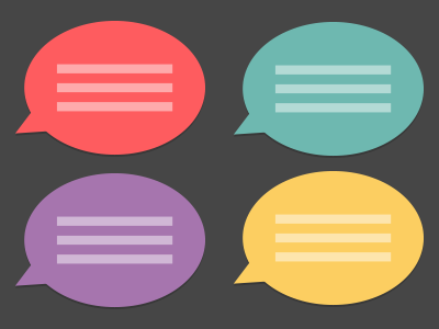 Flat Speech Bubbles