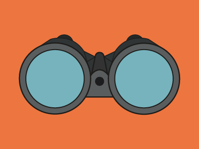 Binoculars Coloured flat design binoculars search icon